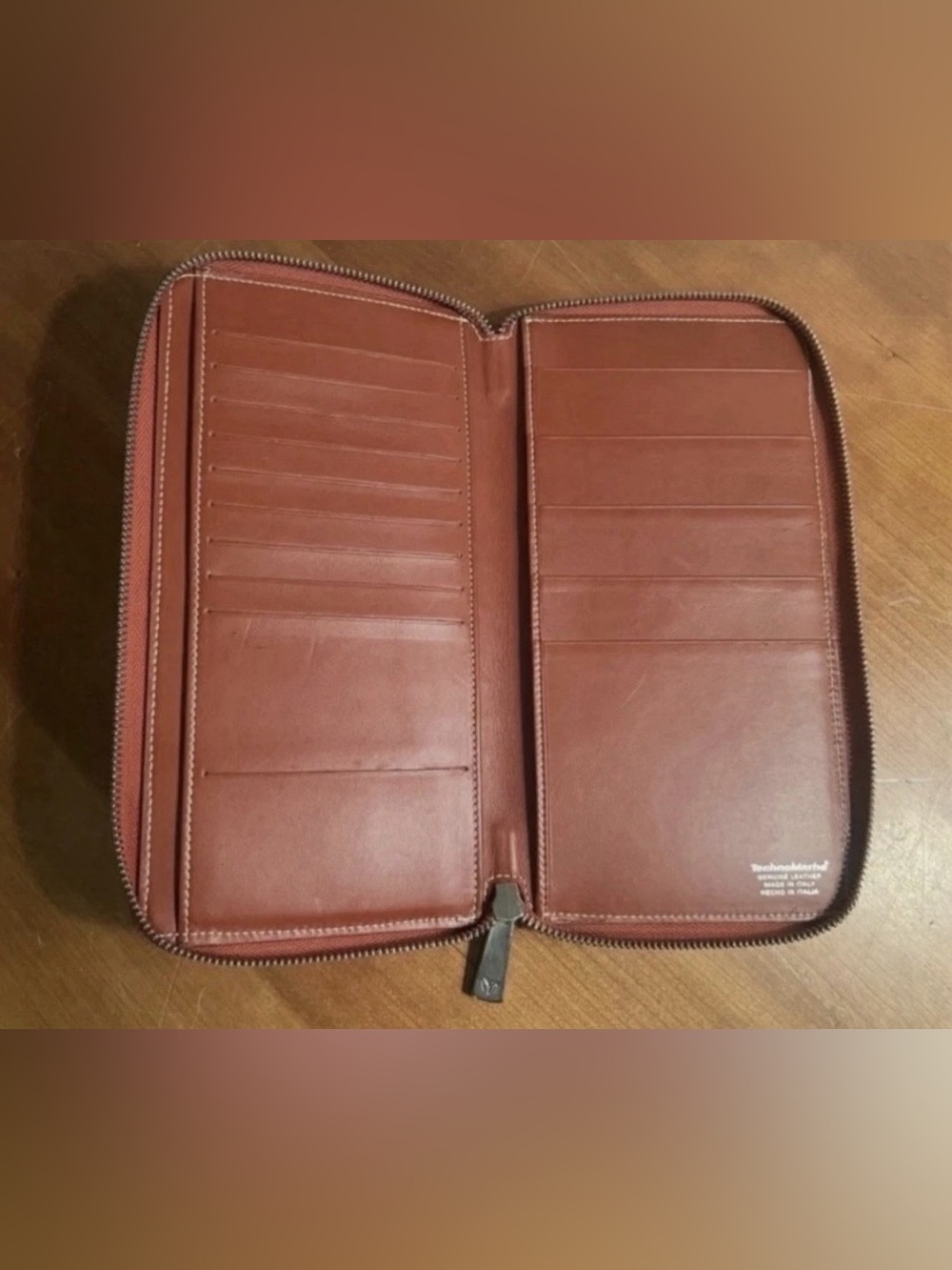 TechnoMarine Leather Zip Around Organizer Wallet (Fits a Travelers Notebook)